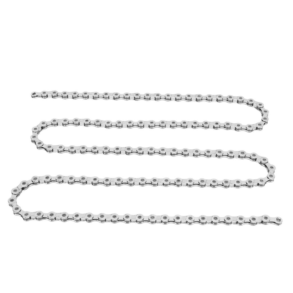 9 Speed Bicycle Chain Hollowed Carbon Steel Mountain Road Bike Chain Replacement for Outdoor Cycling Silver