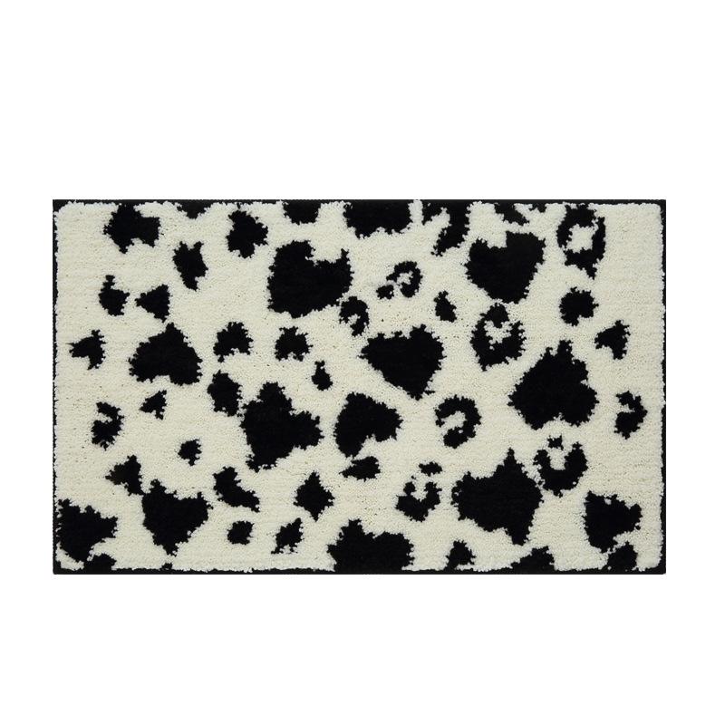 Non-Slip Water-Absorbent Flocked Bathroom Mat & Foot Pad for Entrance