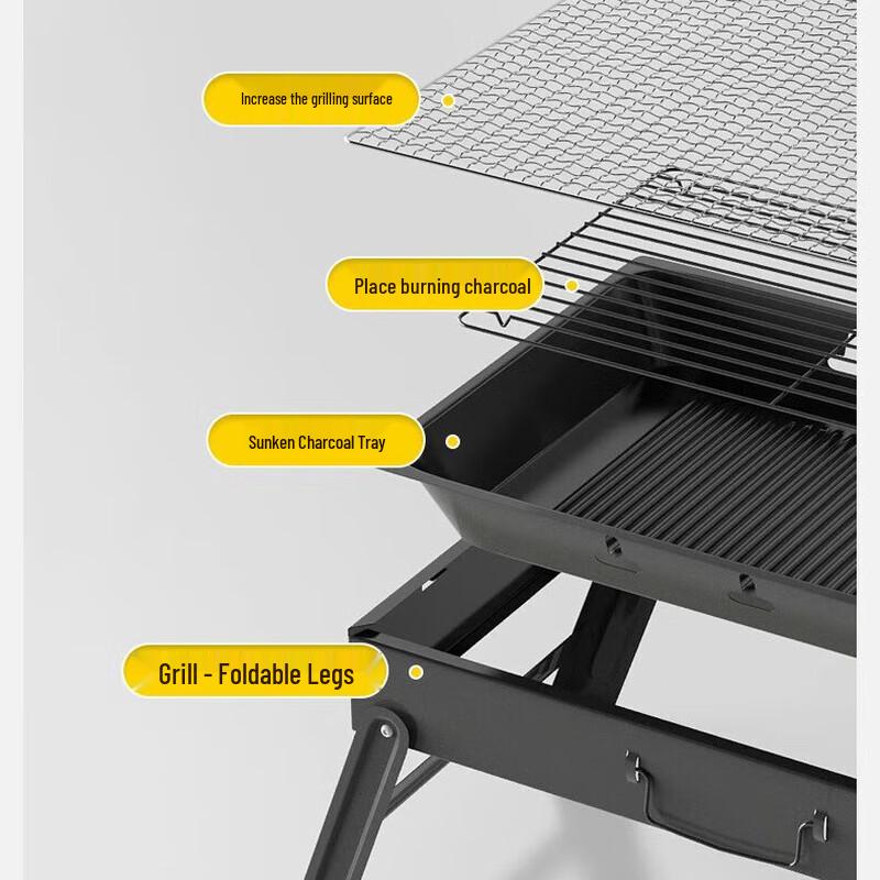 Portable Foldable Charcoal BBQ Grill