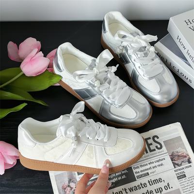 Buty Damskie Studenckie Białe Buty Codzienne Buty Deskorolkowe Wszechstronne Modne Pojedyncze Buty Buty Sportowe