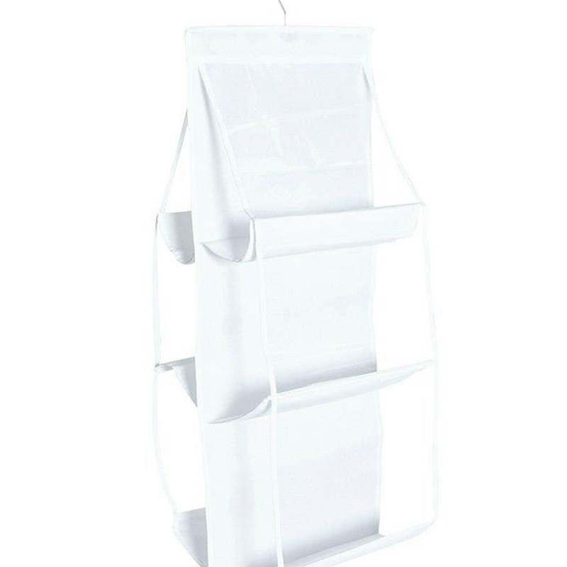 Elegant And Spacious 6 Pockets Clear Hanging Purse Handbag Tote Bag Organizer Rack