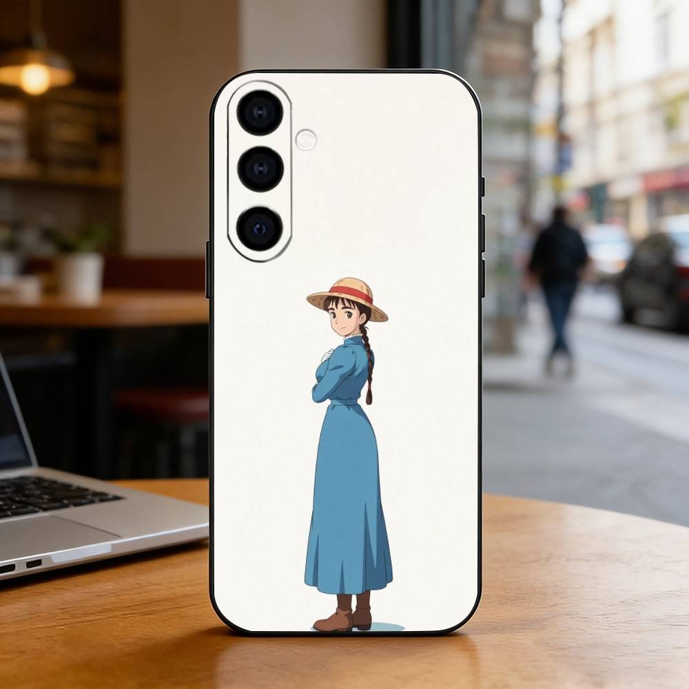 Howl's Moving Castle Sophie Phone Case Black Silicone Soft For Samsung Galaxy A73,A72,A71,A70,A53,A52,A51