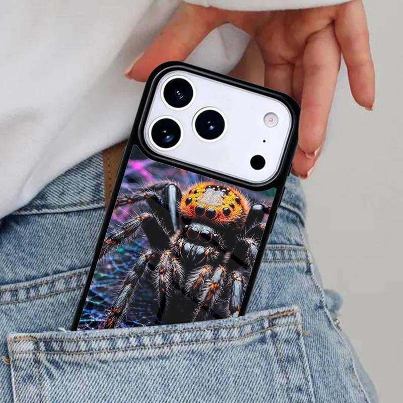 Creepy Insect Spider Phone Case for iPhone 16e 15 14 13 12 17 Pro Max Plus Air 17pro Cover Coque