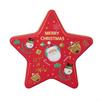 Unique Christmas Tin Star Storage Box Durable Tin Star Candy Storage Box Adds A Touch Of Christmas Spirit To Any Space X3UC