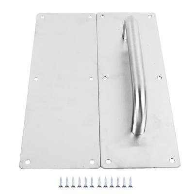 Stainess Steel Door Handle Pull Push Plate Commercial Door Handle with Screws for Home Office