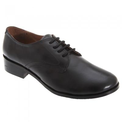 Womens/Ladies 4 Blind Eyelet Hi-Shine Leather Cadet Shoes