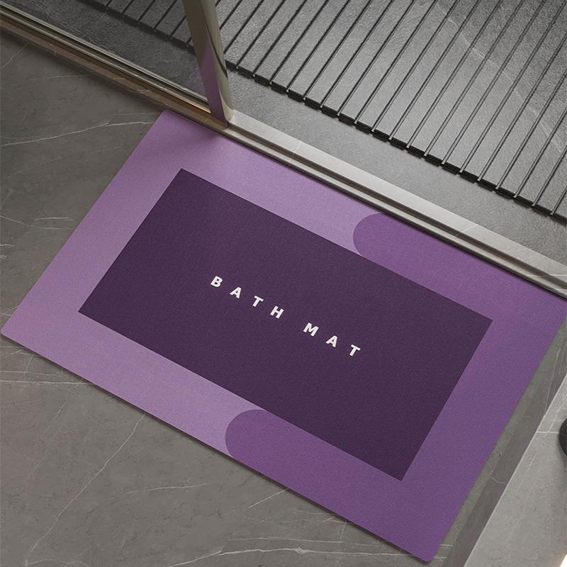 Bathroom Water Mat Antislip Absorbent Quick Dry Floor Mat For Toilet Shower Room