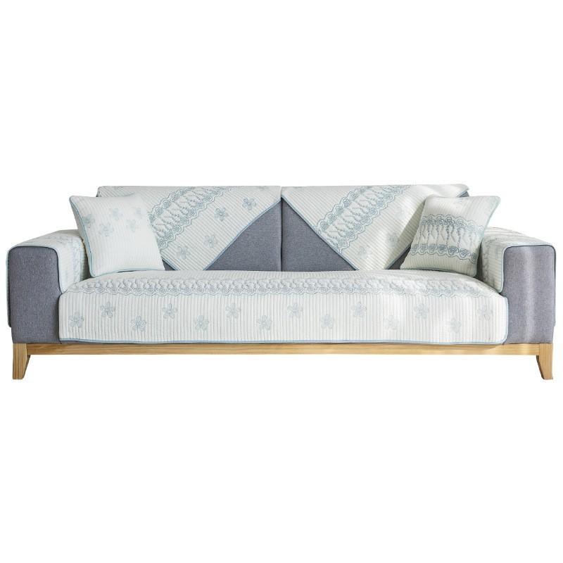 All Cotton Sofa Cushion Four Seasons Simple Cloth Fashion Pure Cotton Cushion Universal Living Room Backrest Towel Sofa Cover Full Covered