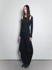 Visus Cotton Curved Pants_Black