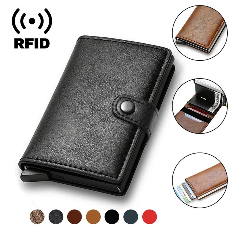 

Rfid алюминиевый мужской кошелек, держатели для карт, кошелек из углеродного волокна, мужской деловой тонкий тонкий умный кошелек, держатель для кредитных карт, чехол, держатель для заметок