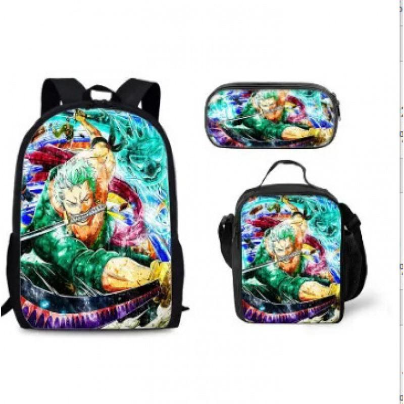 One Piece Backpack Set For Middle School Students Nylon School Bag Pencil Case And Tote Bag