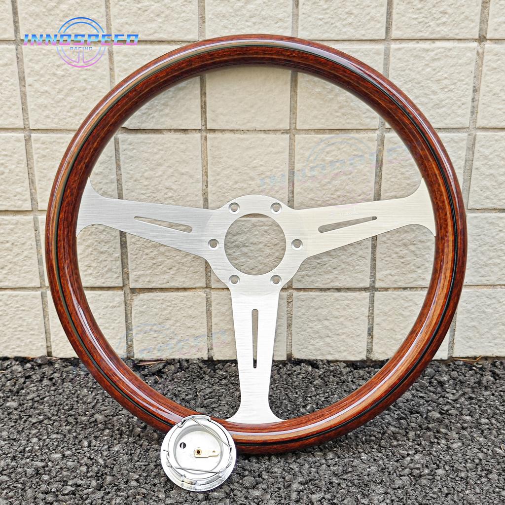 14inch 358mm JDM Classic Wooden Steering Wheel Racing Sport Vintage Wood Steering Wheel Car Accessories