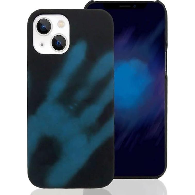 Omio Kompatibel mit iPhone 14 Farbwechselnde Schutzhülle, Thermosensorhülle Wärmesensor Induktion Fluoreszierend Temperaturmessung Kreativ