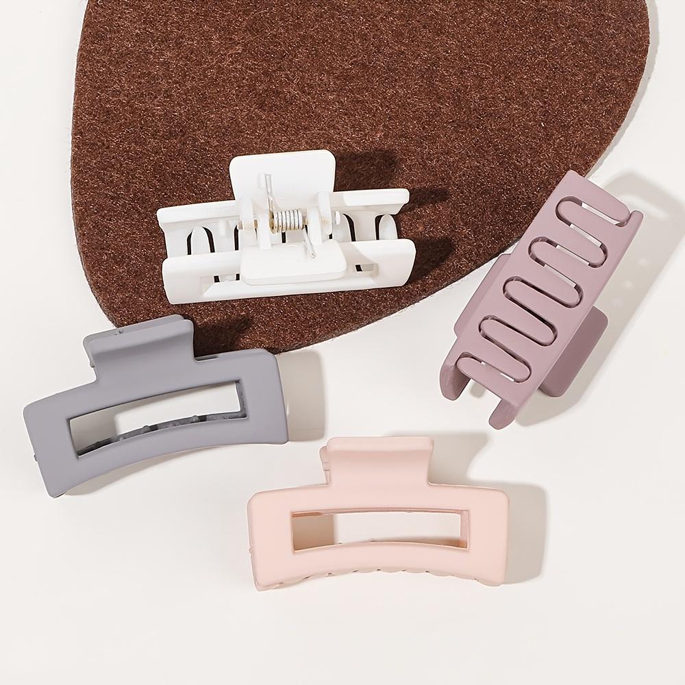 4pcs Classic Frosted Square Hair Clips - Add a Touch of Elegance To Your Hairdo!