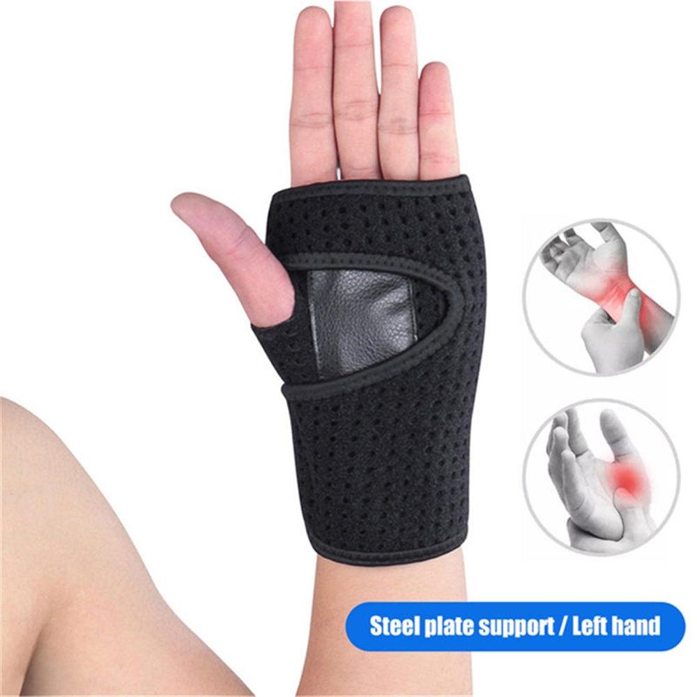 1 ks Zápěstní opěrka dlaně s odnímatelnou kovovou dlahou Stabilizátor pro tendinitidu Artritidu Syndrom karpálního tunelu Namožení