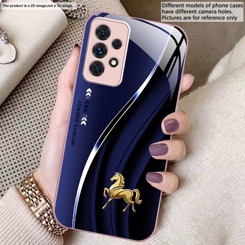 

Золотой скачущий конь Хорошо Для Samsung A20 30 22 23 24 25 26 31 32 33 34 A35 42 50 51 52 53 54 55 56 70 71 72 73 стеклянный чехол для телефона Galaxy A20