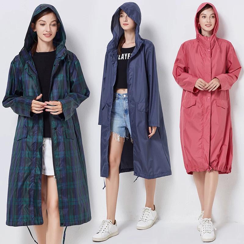 Raincoat Women's Trench Coat Type Thin Breathable Outdoor Hiking Hiking Single Body Waterproof Poncho Men's Multi-Color Portable