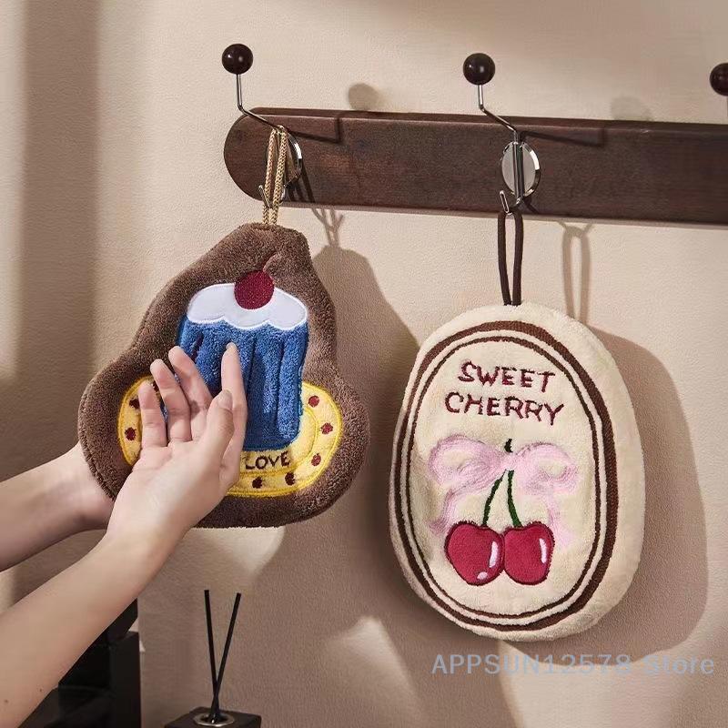 Absorbent Kitchen and Bathroom Hand Towel – Thickened, Wall-Hanging Cleaning Cloth