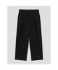 8SECONDS [Everyday Slacks] Fleece-Lined Wide Tapered Fit Elastic Waist Slacks - Black