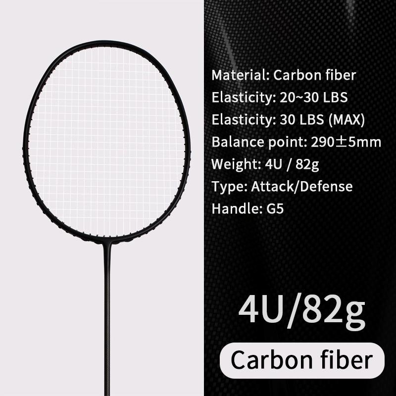 21-30 LBS badminton racket carbon fiber man woman adult high elasticity durable major Attack racket defense Competition level 29LBS