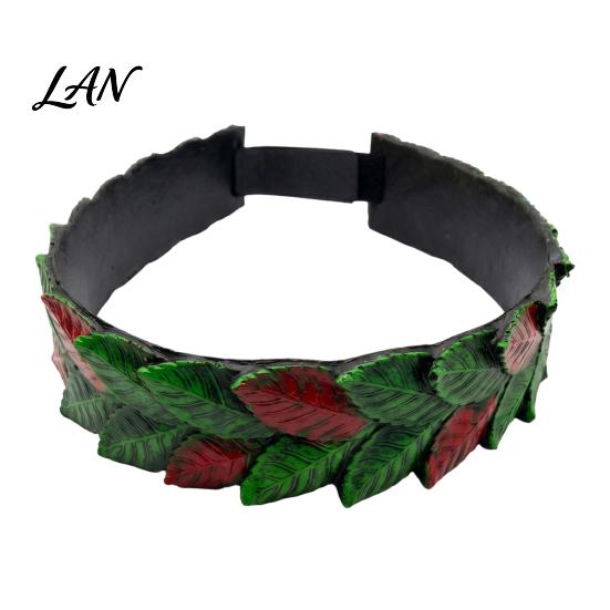 Festival Costume Hair Accessory Greek Laurel Leaf Headband, Medieval Roman Emperor Crown, Forest Elf Party Accessories God Circlet for Renaissance