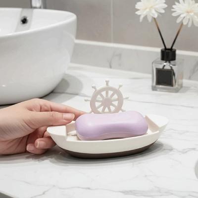 Household Boat-Shaped Soap Dish Drainage Cartoon Soap Dish Cute Soap Holder  Toilets