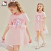 Melody Dress for Girls, Summer Sweet Color-Block T-Shirt Dress, 2025 New Style for Older Children