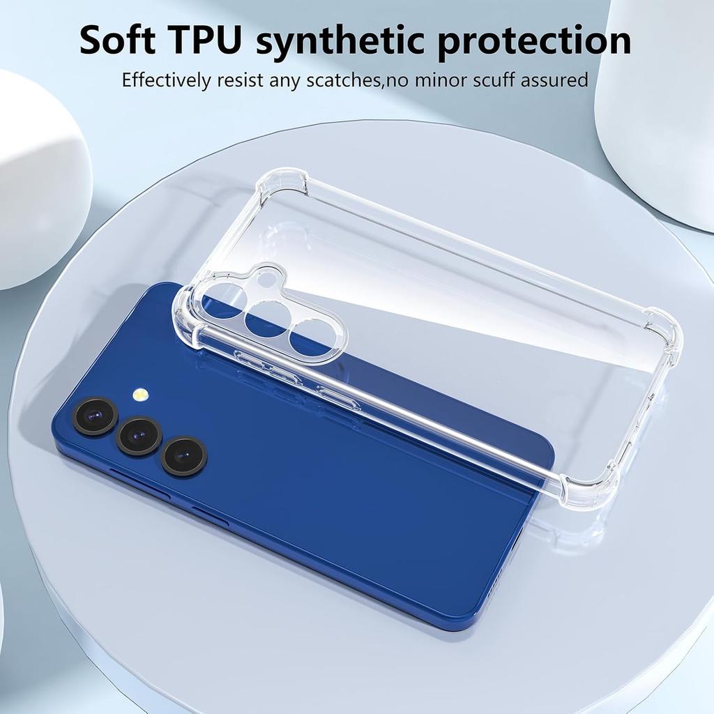 Nárazuvzdorný silikonový kryt TPU pro Samsung Galaxy S25 Ultra S24 Plus S23 Fe A55 5G A35 A25 A15 iPhone Průhledný kryt Příslušenství