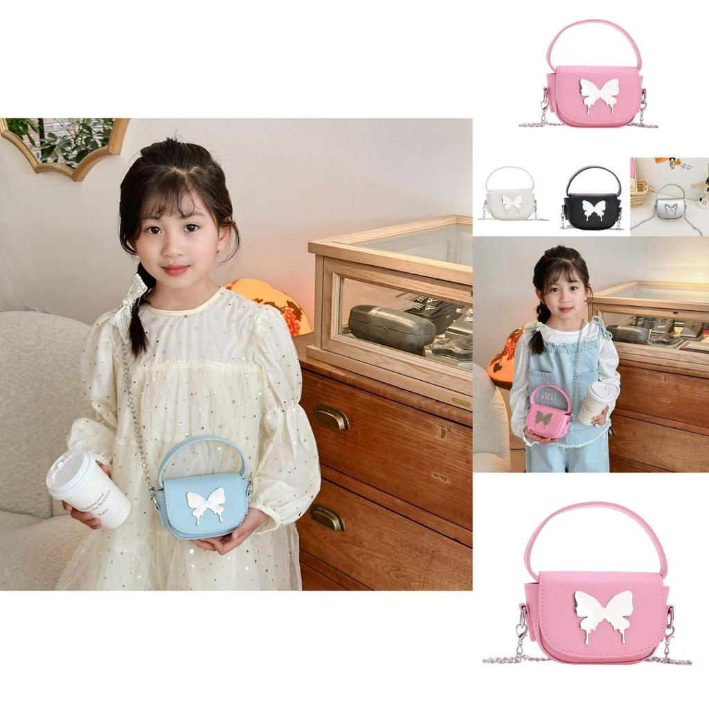 Trendy Butterfly Kids Crossbody Bag Breathable Pu Material For Everyday Use