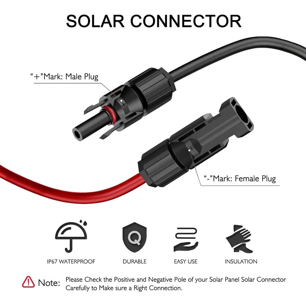 5 4 in 1 Solar Connector to XT60/DC5521/7909/8020 Solar Panel Extension Cable Splitter Power Cord Energy Storage Charging Cable