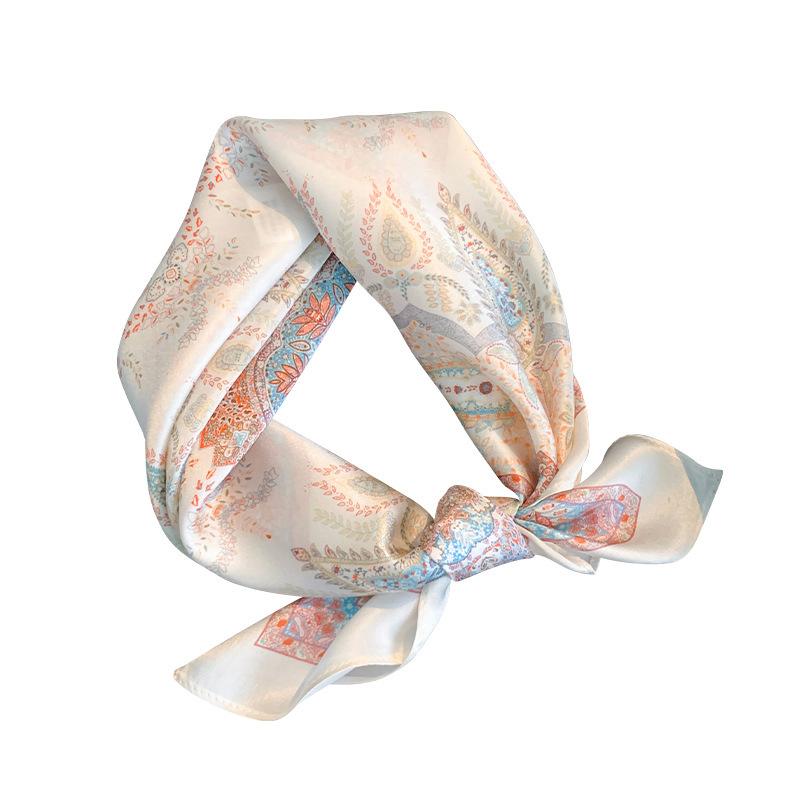 New 100% Real Silk Scarf Women Square Neck Shawls Wraps for Ladies Foulard Scarves Pashmina Female Hijab Bandana Bufanda Luxury