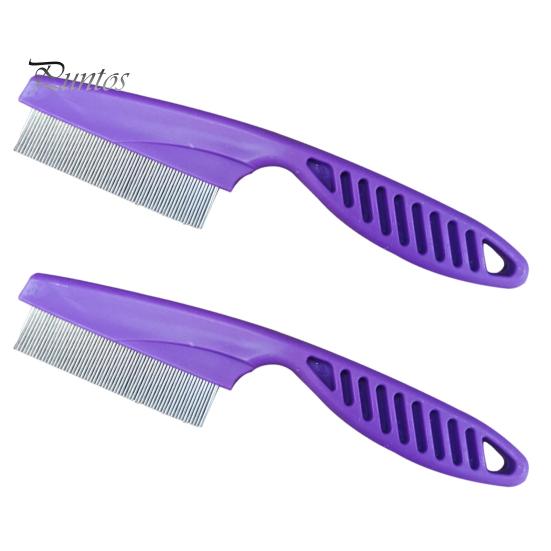 2ks Hřeben proti blechám Hřeben na odstraňování skvrn z nerezové oceli Kartáč na péči o mazlíčky s jemnými zuby Masážní hřeben pro mazlíčky Psi Štěňata