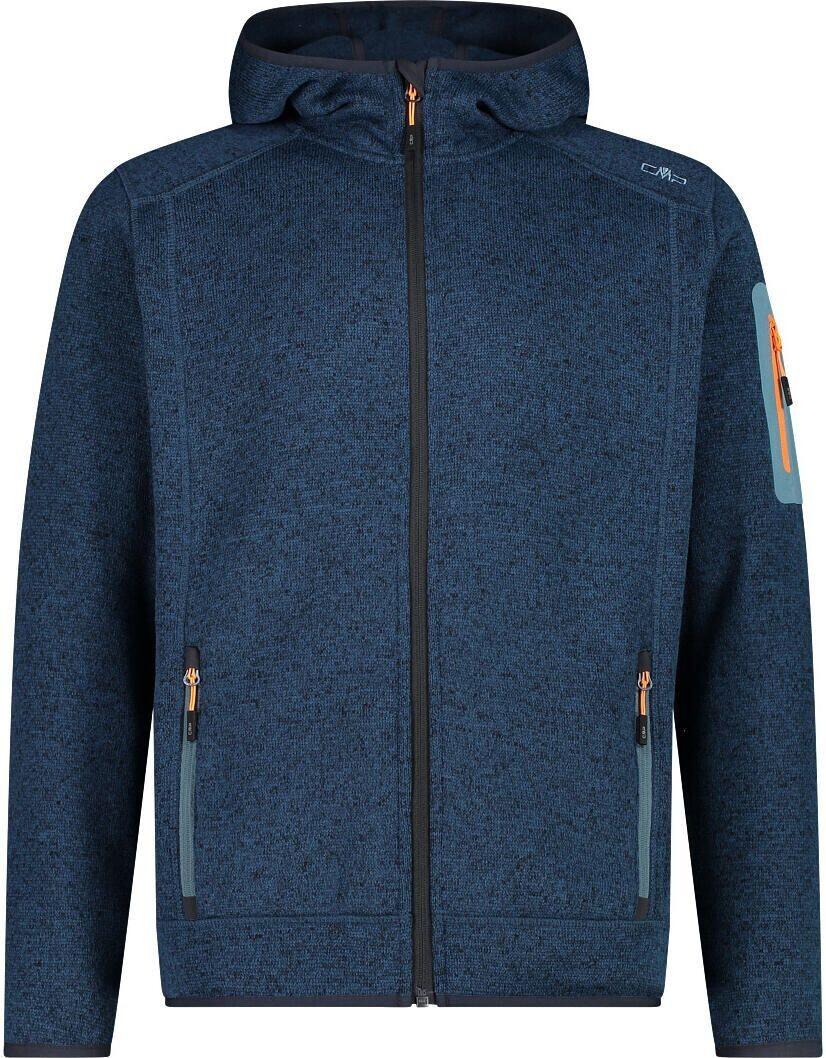 

Куртка CMP Man Jacket Knitted Fix Hood (3H60847N) Мужская куртка из плотного флиса Knit-Tech в пеструю полоску с капюшоном (3H60847N) голубой/антрацит 56