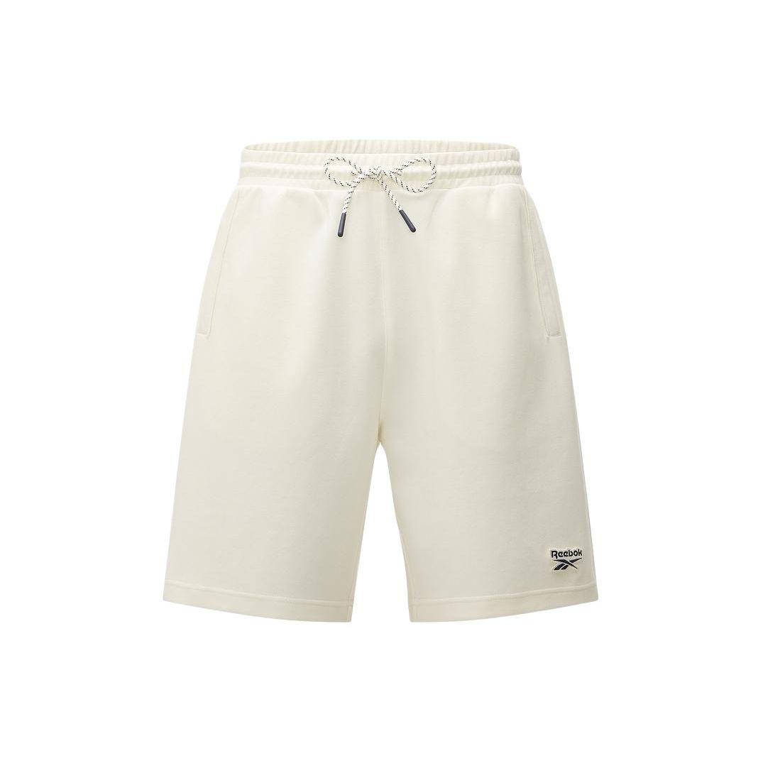 

Reebok Solid Color Lace-Up Knitted Casual Shorts Unisex shorts White 24SRC607UGW2 2XL