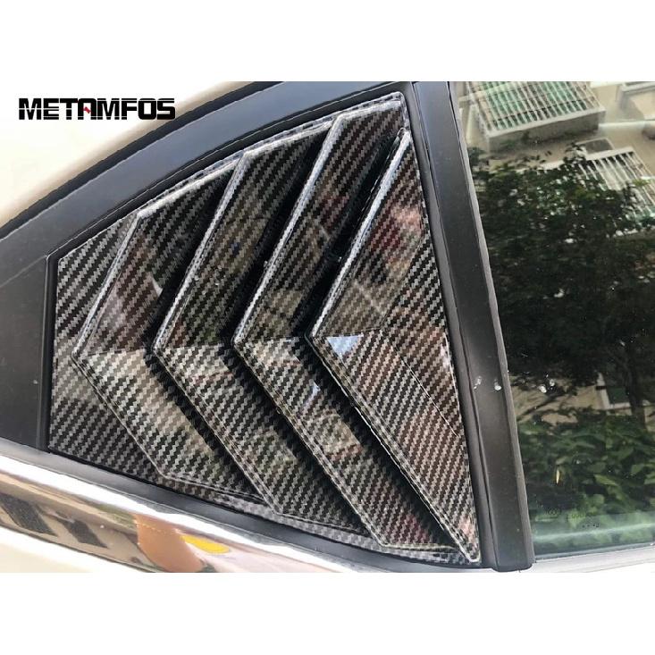 For Nissan Sentra Bluebird Sylphy -2024 2025 Carbon Fiber Rear Side Window Shutter Spoiler Louver Air Vent Cover Accessories