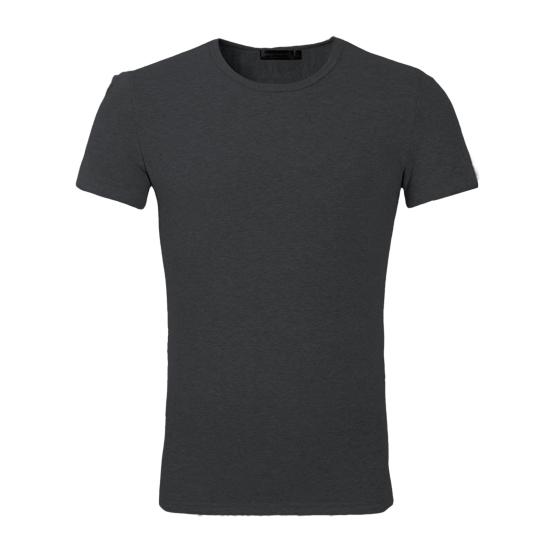 Мужской летний топ с плюшевой подкладкой, короткие рукава, круглый вырез, однотонный пуловер, базовый M темно-серого