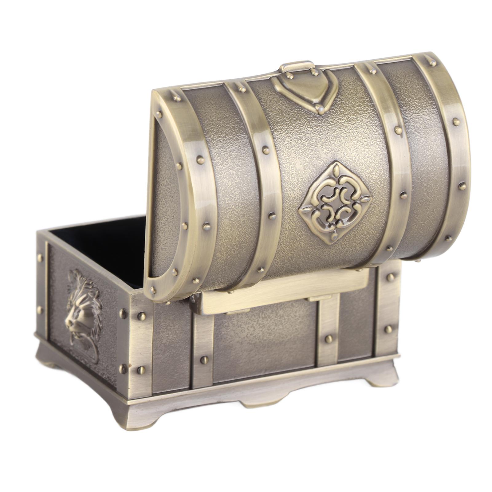

Storage Box Classical Rectangle Vintage Metal Jewelry Case for Women Girls Accessories rring Necklace Collection