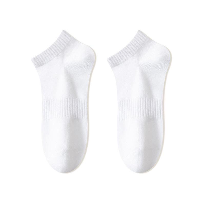 Zhuji Four-Season Mid-Calf Socks: Men's Pure Cotton Sports & Women's White Running Styles