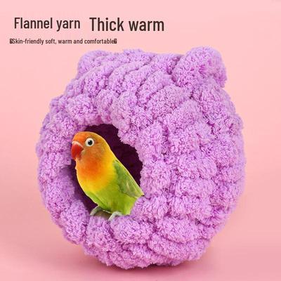 Parrot Winter Warmth Birdhouse: Cotton Nest for Budgerigar, Thickened Insulated Breeding Box