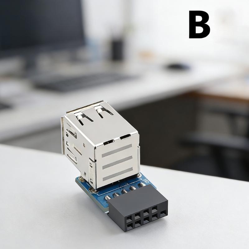 2 Port USB2.0 To 9Pin Female Motherboards Converters Adapters For PC Internal Installation