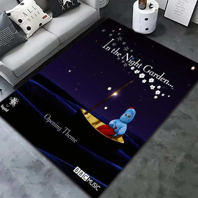 Night Garden Carpet Rug for Living Room Bedroom Home Sofa Decoration,Kids play Nonslip Floor Mat
