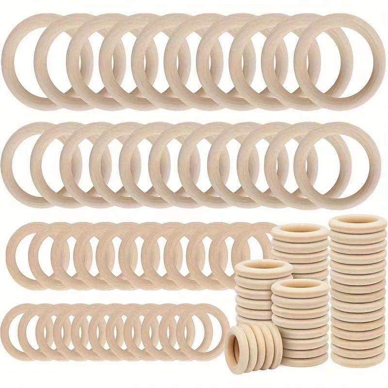 Natural Wooden Ring Loop for DIY Jewelry and Decorative Hanging