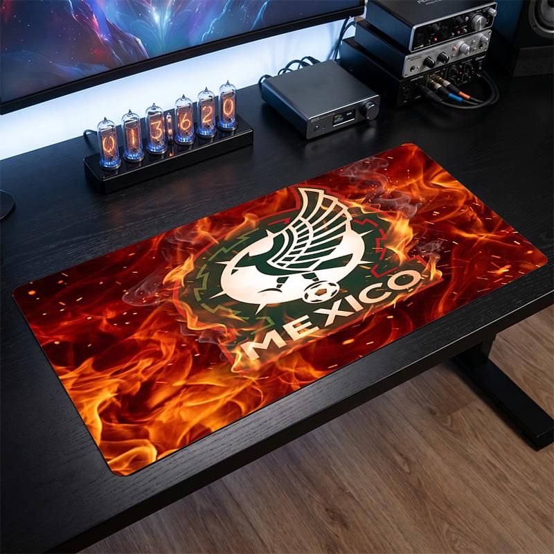 Mexico footbal Crest Mouse Pad, Extended Non Slip Rubber Desk Mat for Gaming Office Laptop Fan Gift