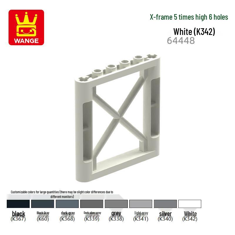 

Конструктор Wange: X-образная рама, детали для сборки MOC, совместимые, мелкие детали, 6 отверстий, высота 5x (Модель 64448) 0.1 kg (approx. 20 pcs) белый