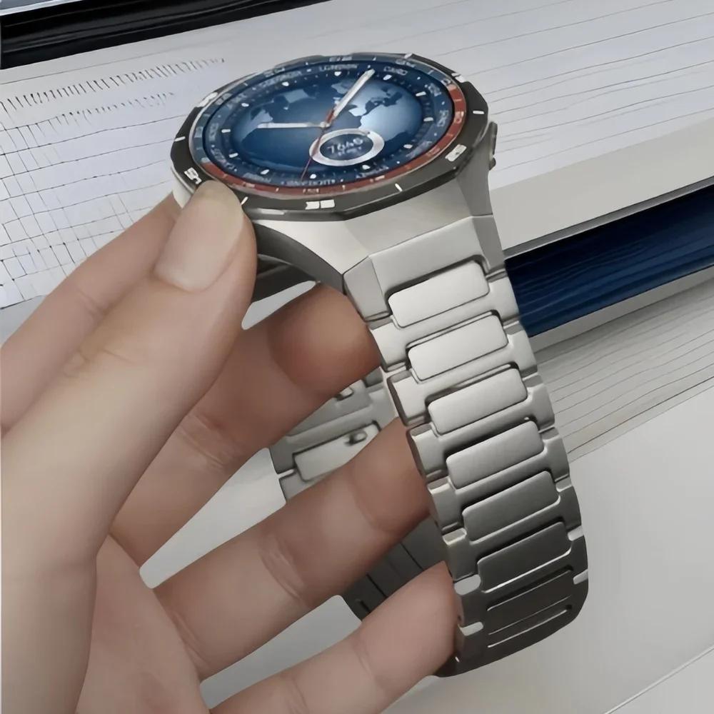 

Металлический титановый браслет для Huawei Watch GT5 Pro 46 мм, ремешок без зазоров для HUAWEI WATCH GT 5 Pro 46MM, роскошный деловой ремешок на запястье for Huawei GT5Pro 46