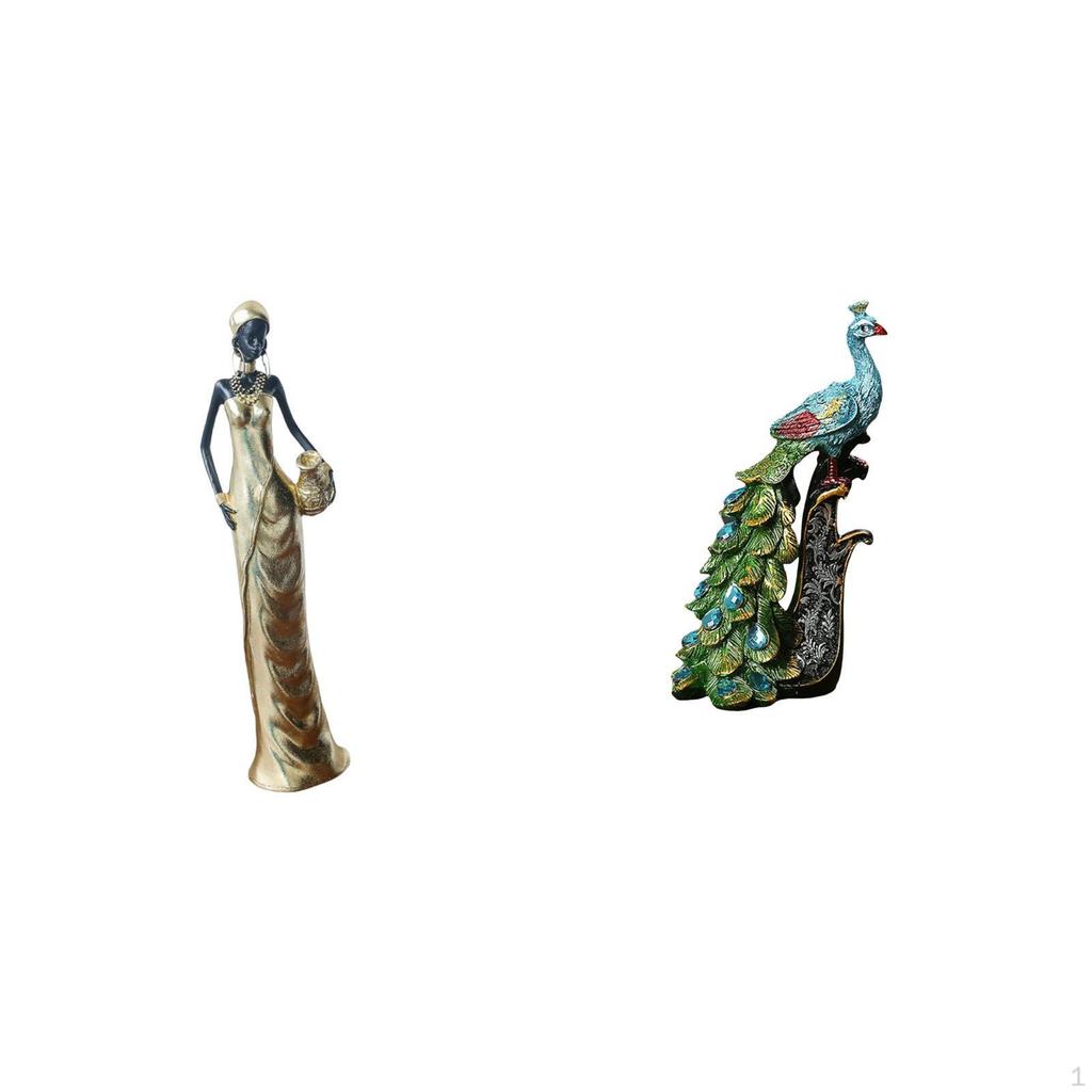 Vintage Tribal Sculpture Tabletop Ornament Elegant Figurine for Desk Cabinet Bedroom Office Living