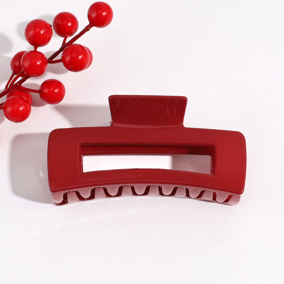 

4pcs Bright Red Hair Claw Set for Women and Girls Fixed Hair Hair Accessories Hair Clips Suitable for vacation and travel