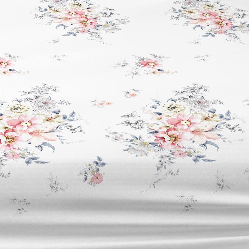 1 Trendy And Simple Modern Plant Flower Printed Matte Fitted Sheet, Bedroom Printed Bed Cover, Bedding Excluding Pillowcases