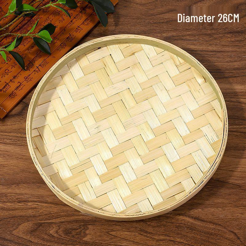 DIY Bamboo Weaving Kit: Small Round Winnowing Basket for Children's Creative Projects and Kindergarten Activities