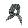 Silk Scarf High-end New Plaid Literary and Decorative Neck Scarf Retro Cotton and Linen Triangle Scarf Headscarf Headband Hair Tie